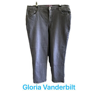 Gloria Vanderbilt Amanda gray jeans size 16 short